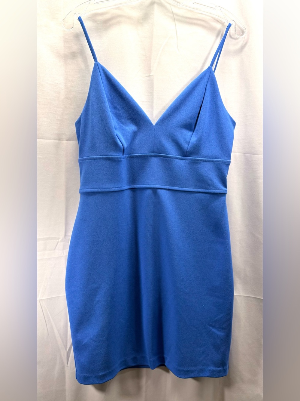 Express Royal Blue Sheath Dress with Spaghetti Straps Size Medium Petite